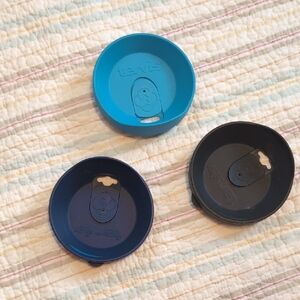 Tervis Trio of Blue and Black Lids